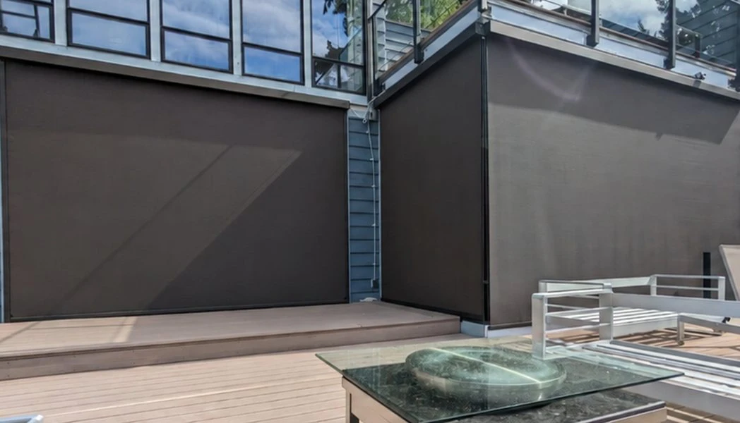 Onex Zip Screen in a finished interior